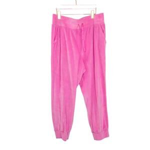 Victoria's Secret Velour Jogger Pants Sweatpants in Electric Pink Barbiecore XL